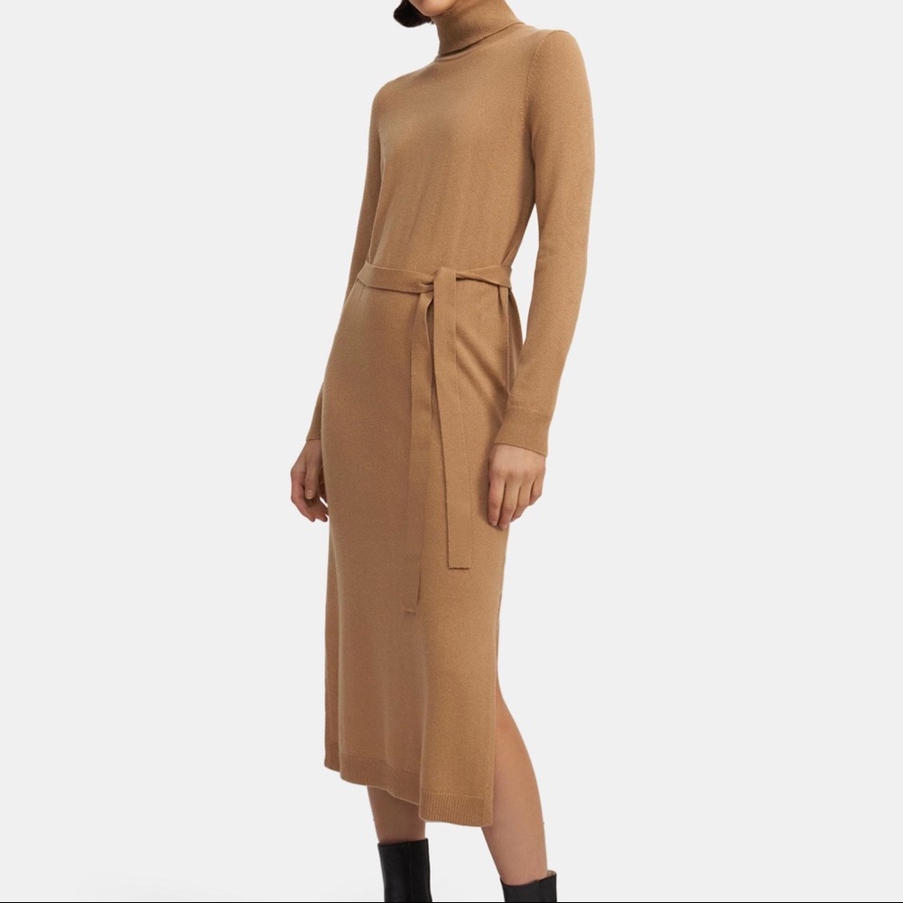 COPY - Theory Cashmere MIDI Belt Dress